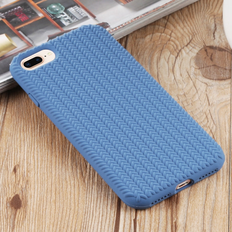 Herringbone Texture Silicone Protective Case For iPhone 8 Plus & 7 Plus