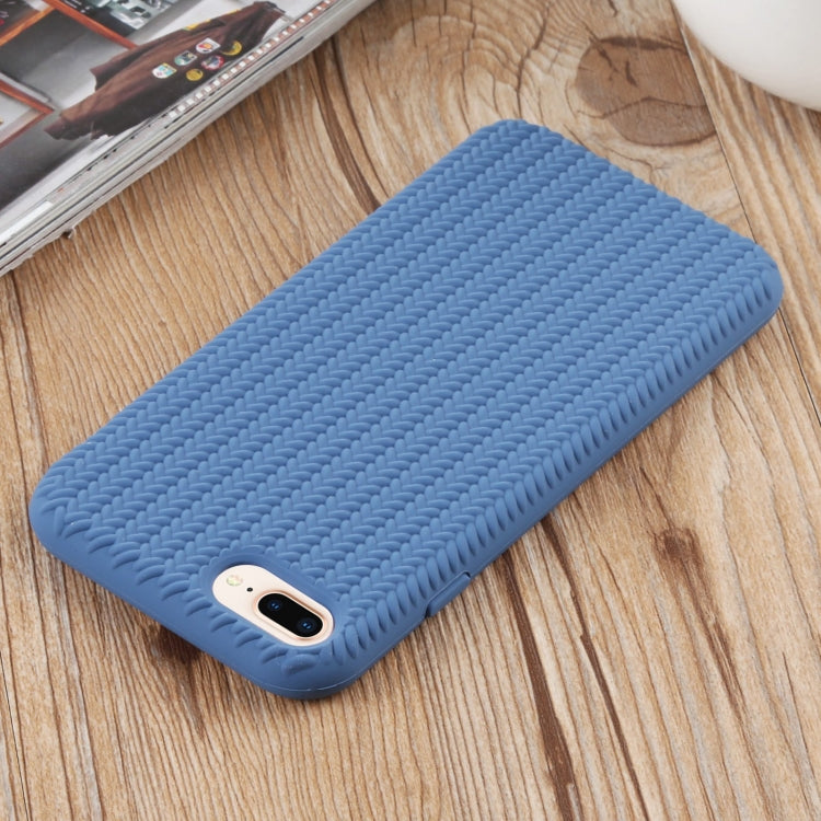 Herringbone Texture Silicone Protective Case For iPhone 8 Plus & 7 Plus