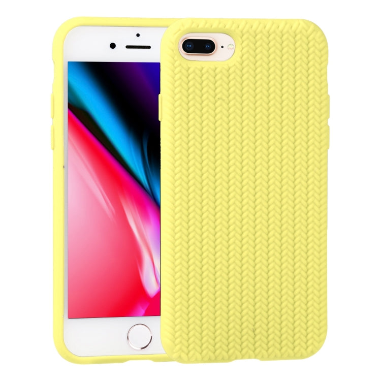 Herringbone Texture Silicone Protective Case For iPhone 8 Plus & 7 Plus