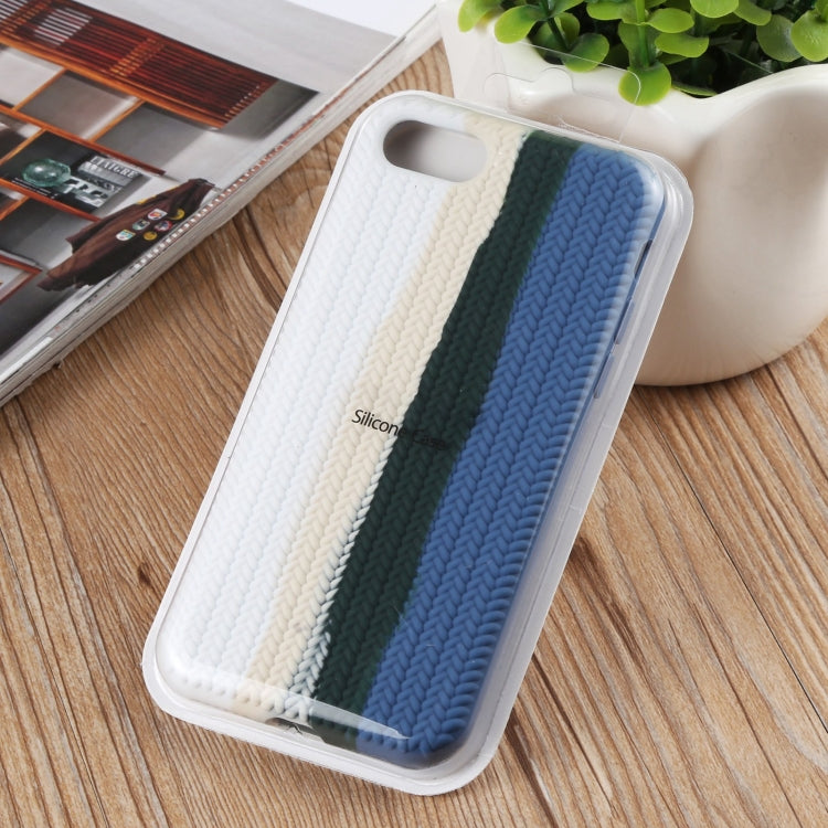 Herringbone Texture Silicone Protective Case For iPhone 8 Plus & 7 Plus