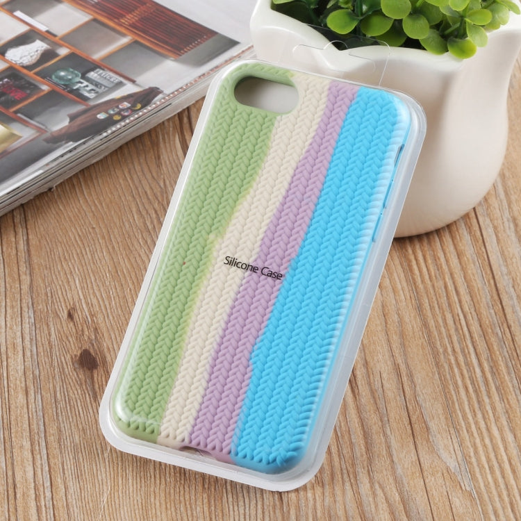 Herringbone Texture Silicone Protective Case For iPhone 8 Plus & 7 Plus