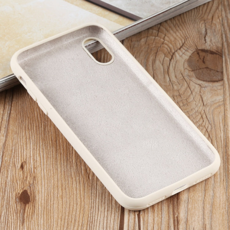 For iPhone XS Max Herringbone Texture Silicone Protective Case