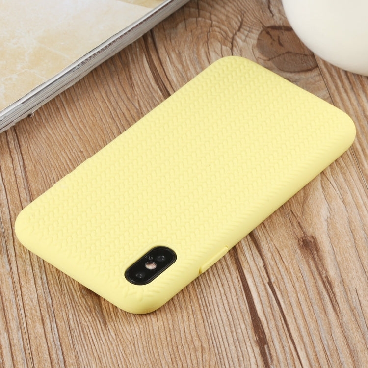 For iPhone XS Max Herringbone Texture Silicone Protective Case
