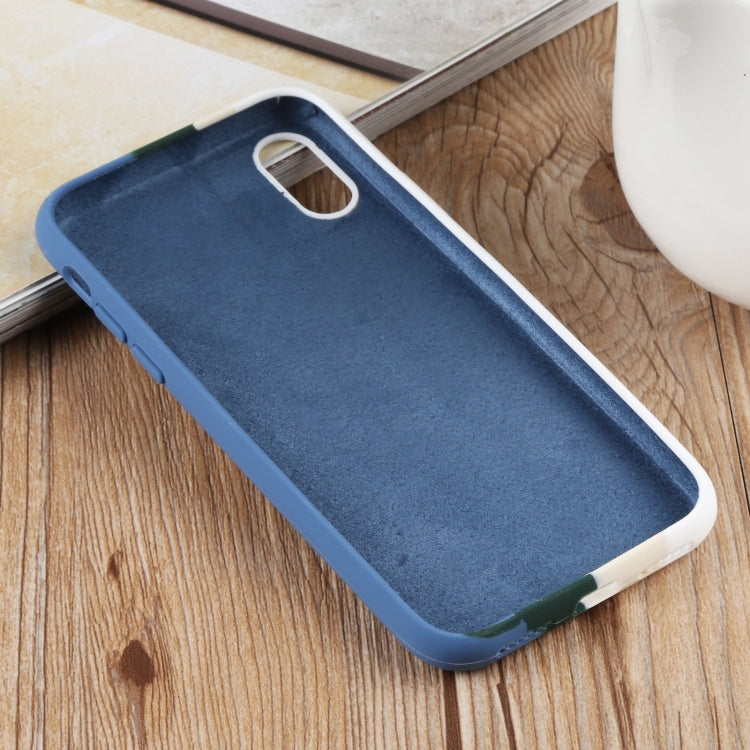 For iPhone XS Max Herringbone Texture Silicone Protective Case