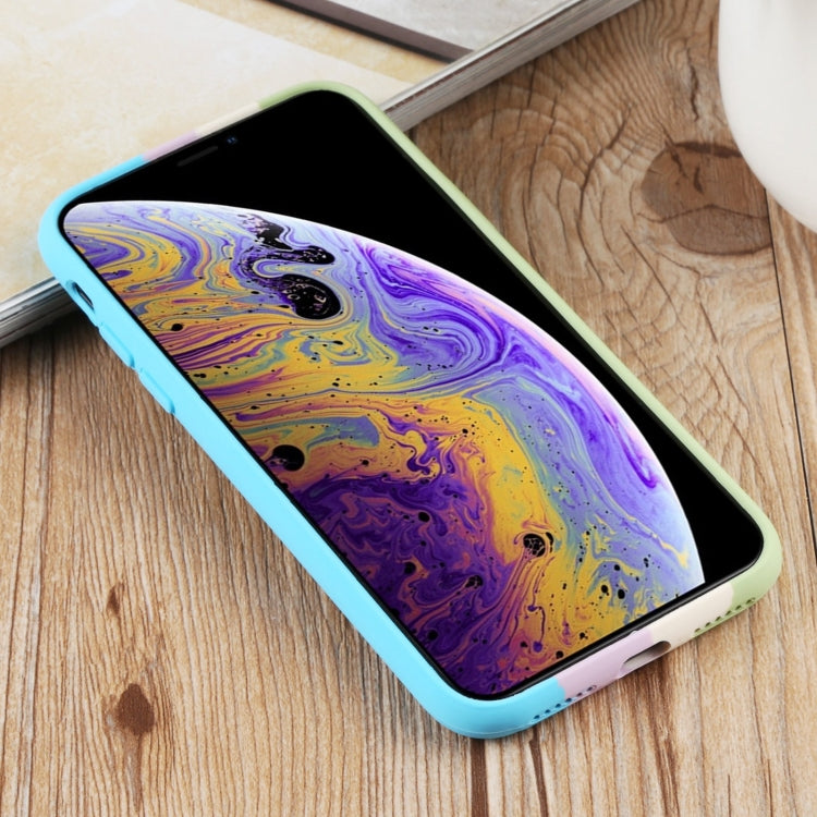 For iPhone XS Max Herringbone Texture Silicone Protective Case