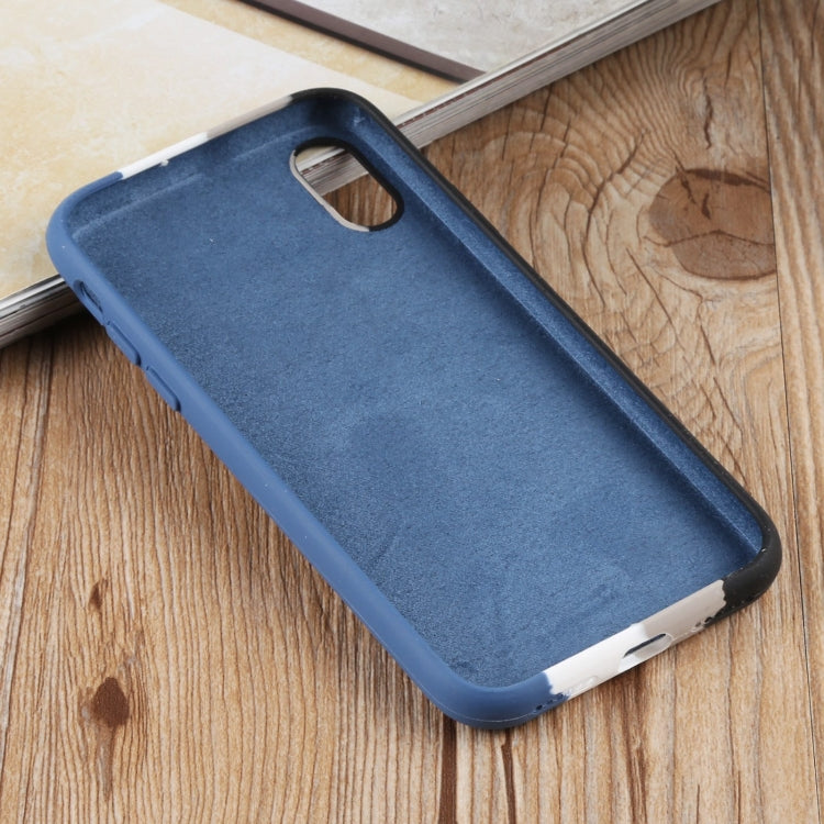 For iPhone XS Max Herringbone Texture Silicone Protective Case