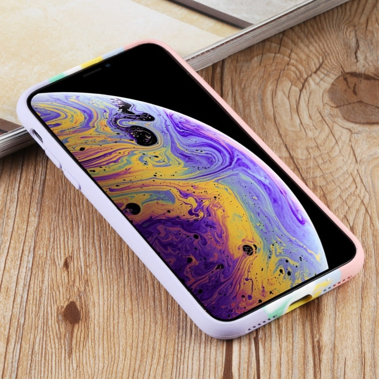 For iPhone XS Max Herringbone Texture Silicone Protective Case