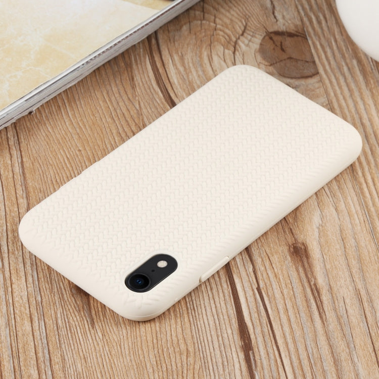 For iPhone XR Herringbone Texture Silicone Protective Case