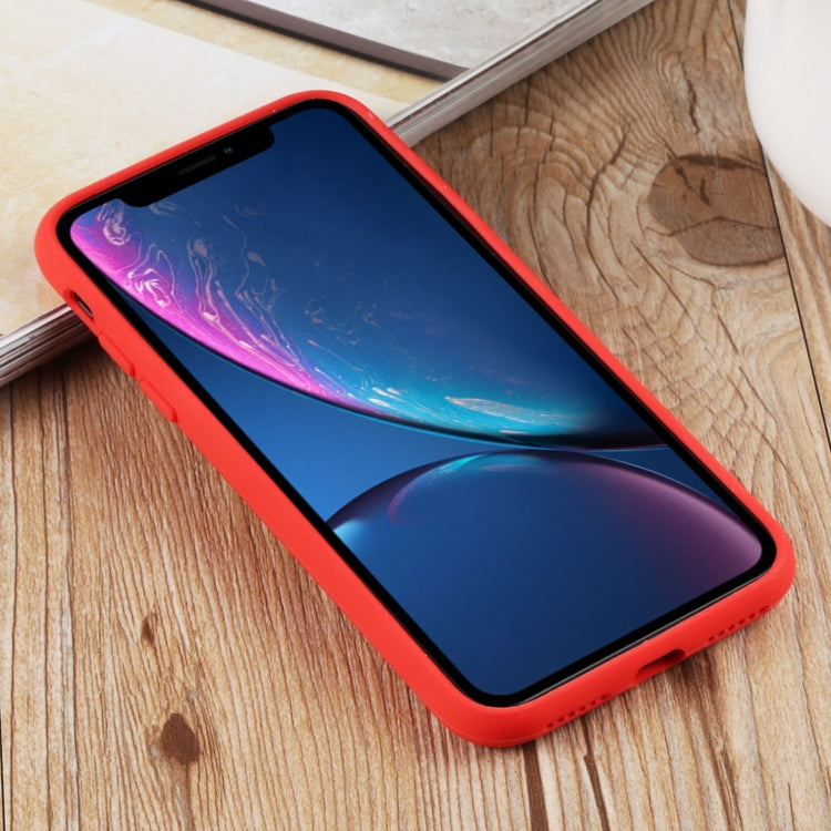 For iPhone XR Herringbone Texture Silicone Protective Case