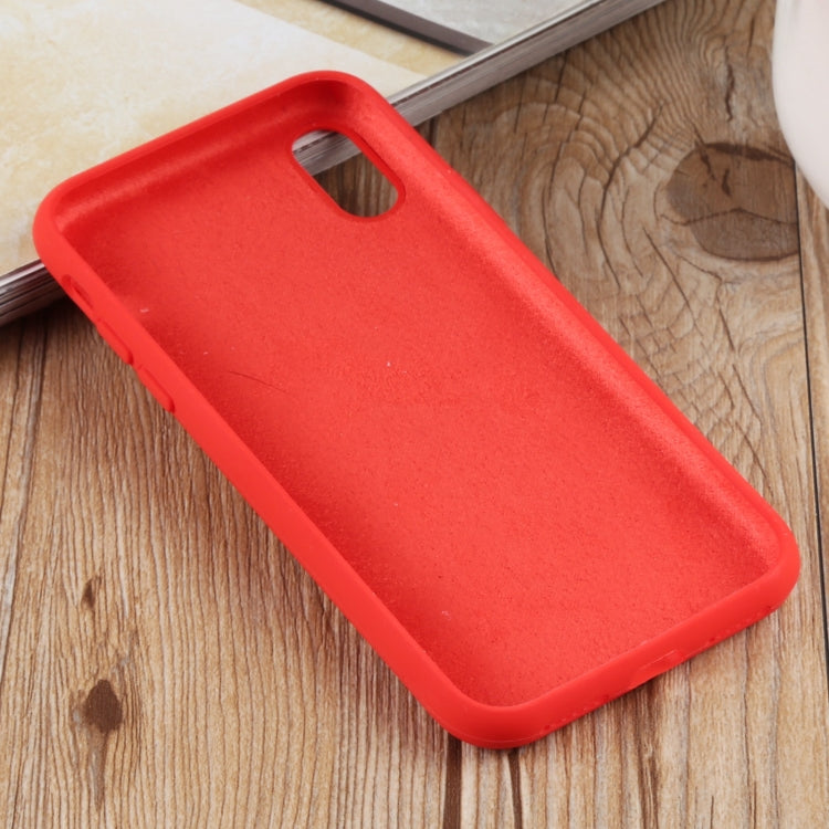 For iPhone XR Herringbone Texture Silicone Protective Case