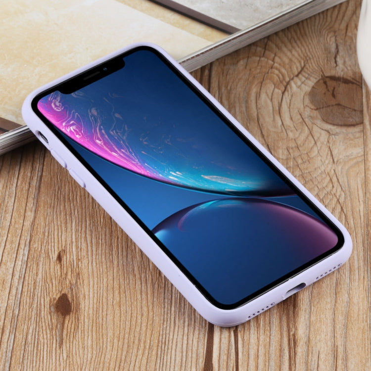 For iPhone XR Herringbone Texture Silicone Protective Case