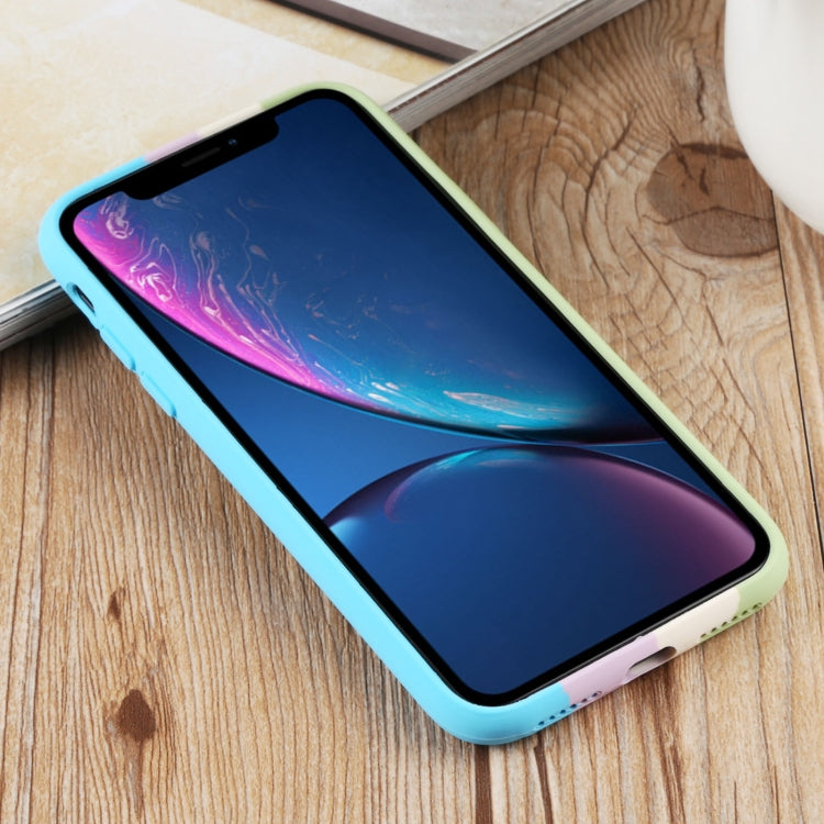 For iPhone XR Herringbone Texture Silicone Protective Case
