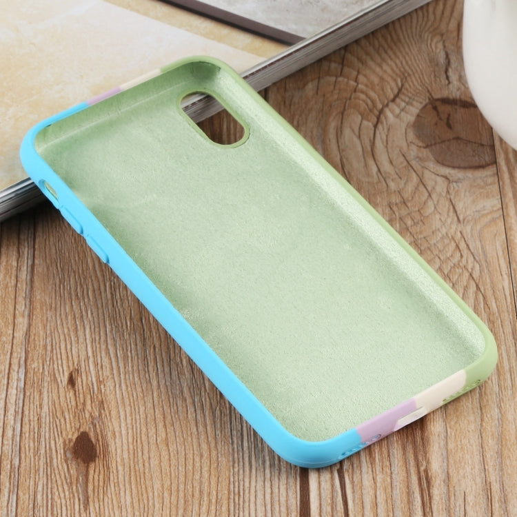 For iPhone XR Herringbone Texture Silicone Protective Case