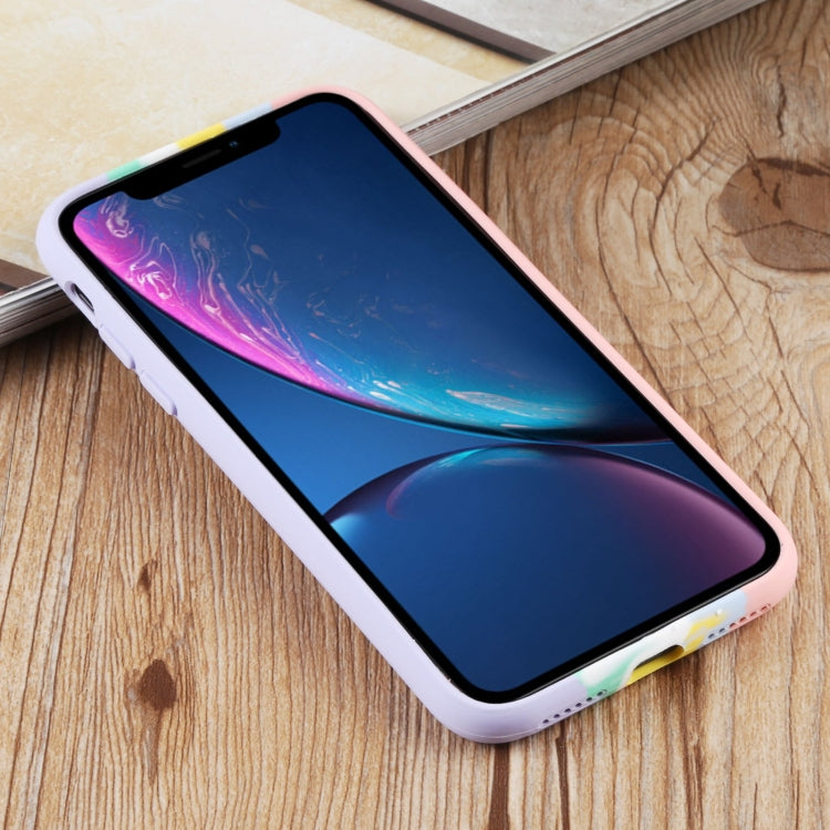 For iPhone XR Herringbone Texture Silicone Protective Case