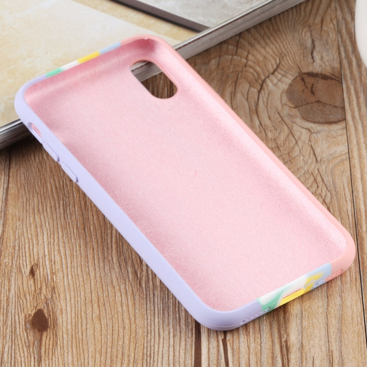 For iPhone XR Herringbone Texture Silicone Protective Case