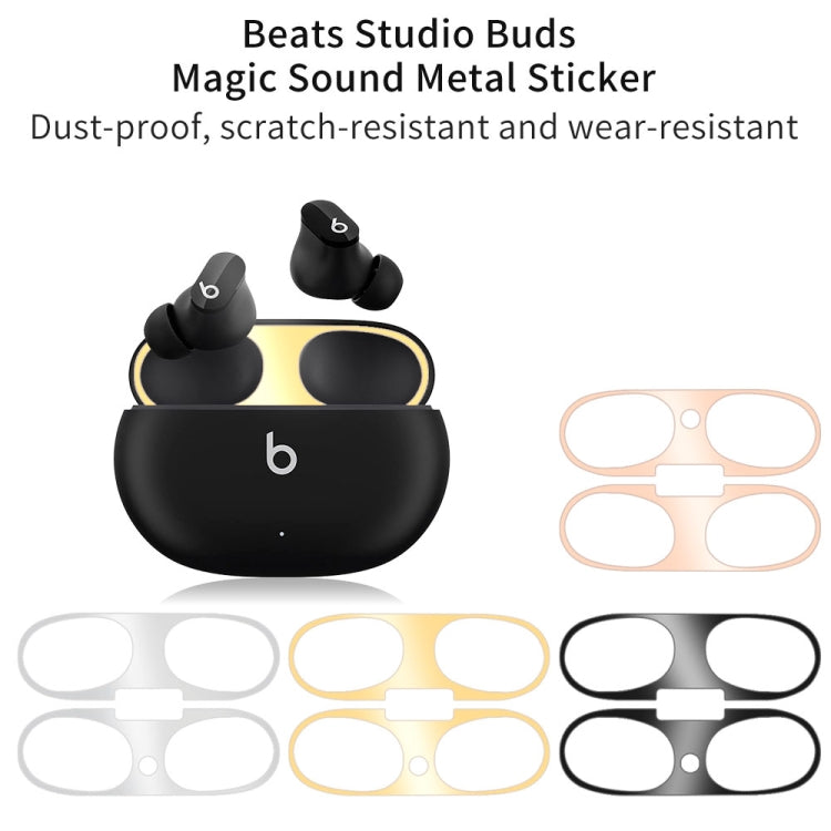 For Beats Studio Buds Wireless Bluetooth Earphone Magic Sound Metal Protective Sticker