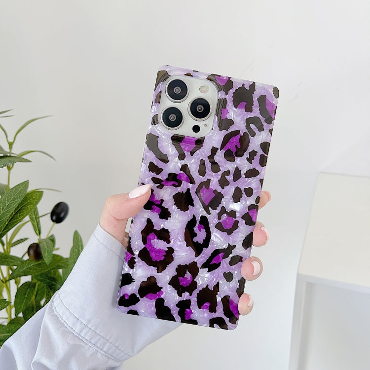 For iPhone 13 Shell Leopard Pattern Soft TPU Straight-Edge Protective Case