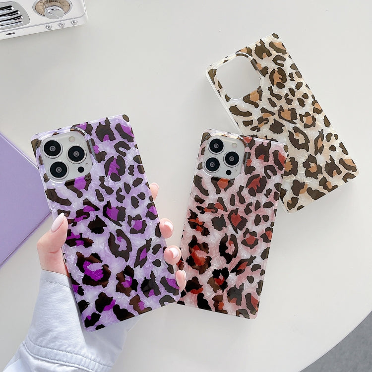 For iPhone 13 Shell Leopard Pattern Soft TPU Straight-Edge Protective Case