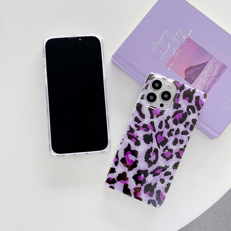 For iPhone 13 Shell Leopard Pattern Soft TPU Straight-Edge Protective Case