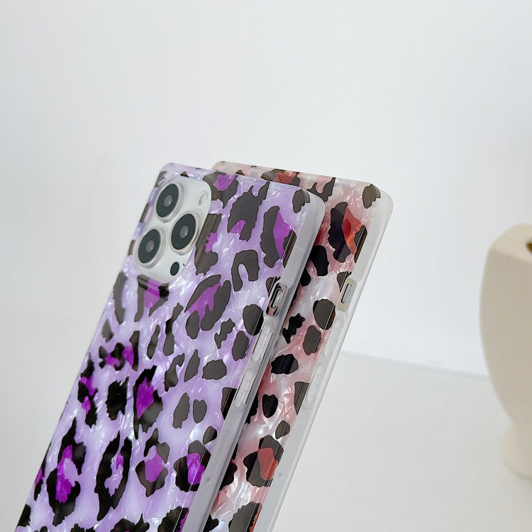 For iPhone 13 Shell Leopard Pattern Soft TPU Straight-Edge Protective Case