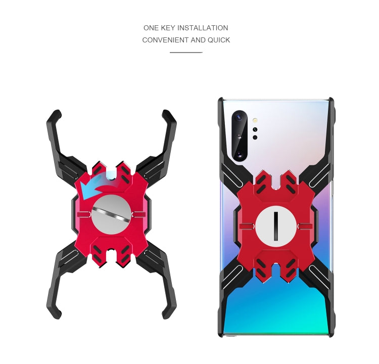 For Galaxy Note 10 Hero Series Anti-fall Wear-resistant Metal Protective Case with Bracket
