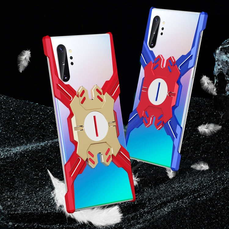For Galaxy Note 10+ Hero Series Anti-fall Wear-resistant Metal Protective Case with Bracket