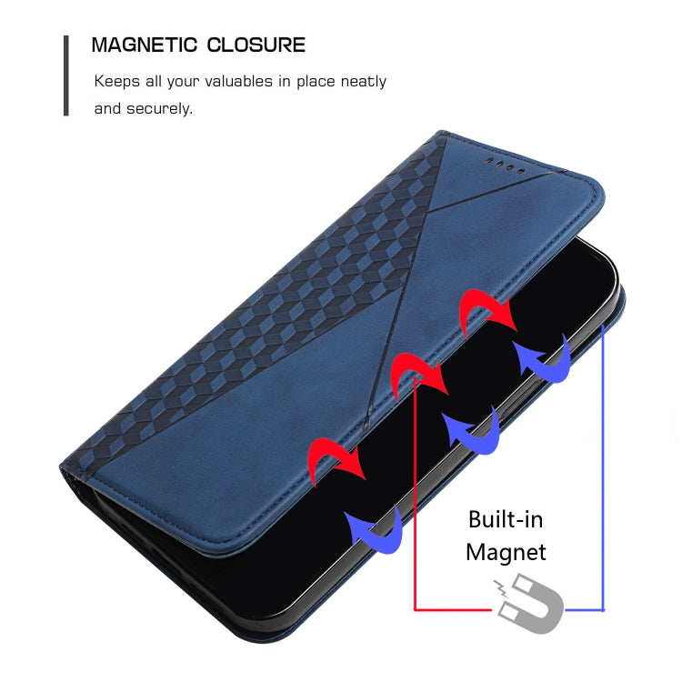 For Samsung Galaxy A12 Diamond Pattern Splicing Skin Feel Magnetic Horizontal Flip Leather Case with Card Slots & Holder & Wallet