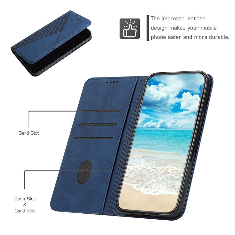 For Samsung Galaxy A32 4G Diamond Pattern Splicing Skin Feel Magnetic Horizontal Flip Leather Case with Card Slots & Holder & Wallet