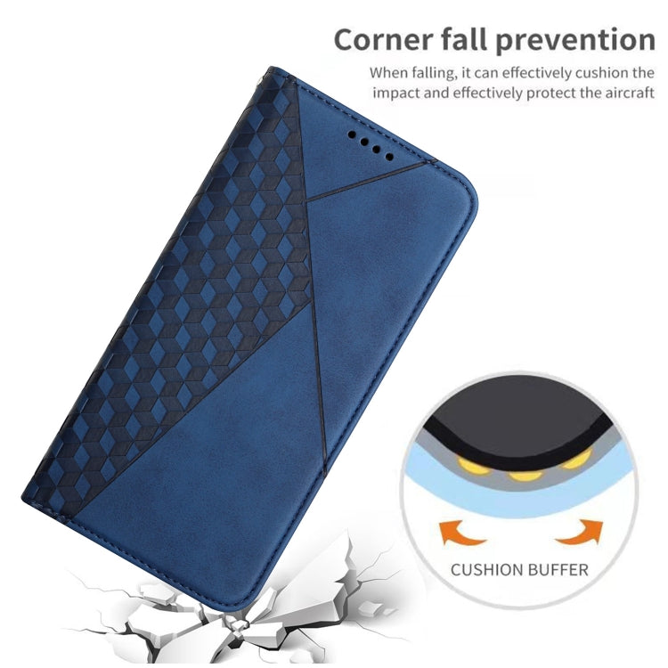 For Samsung Galaxy A32 4G Diamond Pattern Splicing Skin Feel Magnetic Horizontal Flip Leather Case with Card Slots & Holder & Wallet