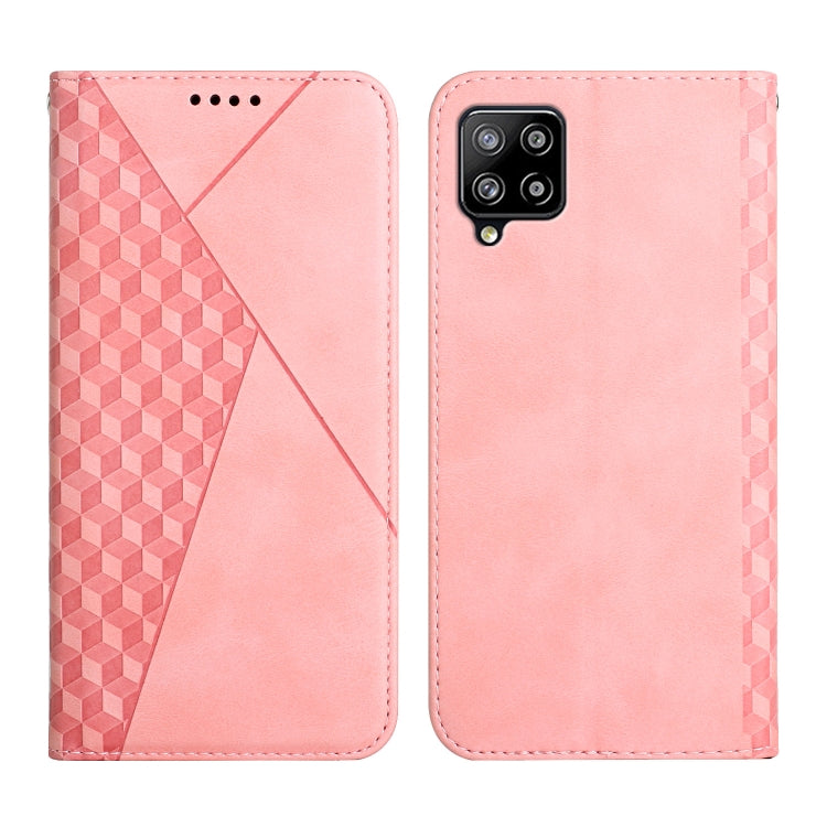 For Samsung Galaxy A42 5G Diamond Pattern Splicing Skin Feel Magnetic Horizontal Flip Leather Case with Card Slots & Holder & Wallet