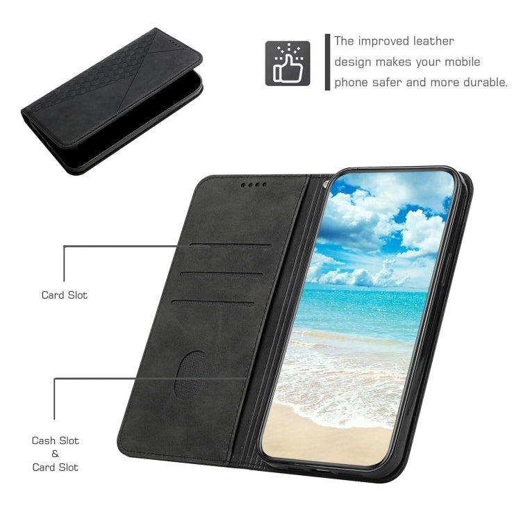 For Samsung Galaxy A51 Diamond Pattern Splicing Skin Feel Magnetic Horizontal Flip Leather Case with Card Slots & Holder & Wallet