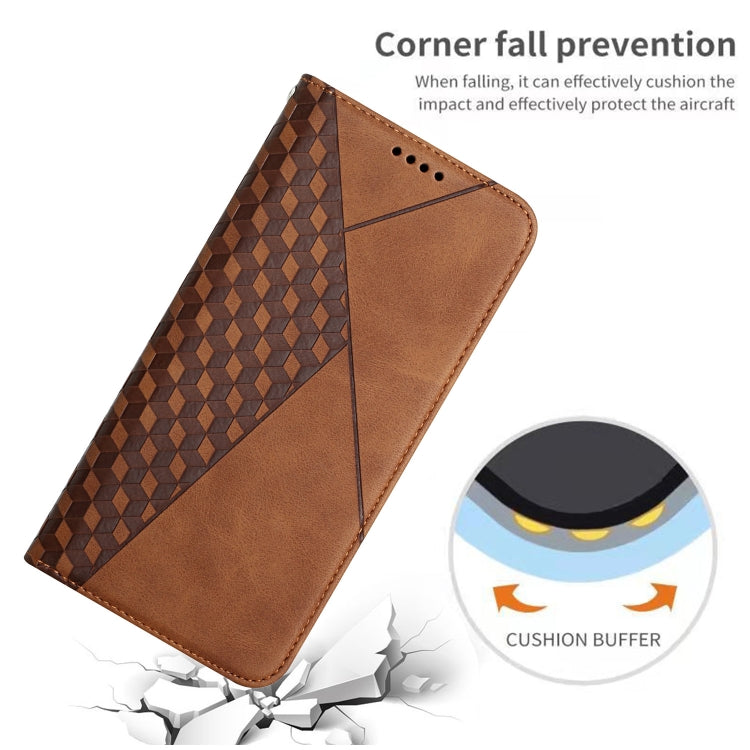 For Samsung Galaxy A51 5G Diamond Pattern Splicing Skin Feel Magnetic Horizontal Flip Leather Case with Card Slots & Holder & Wallet