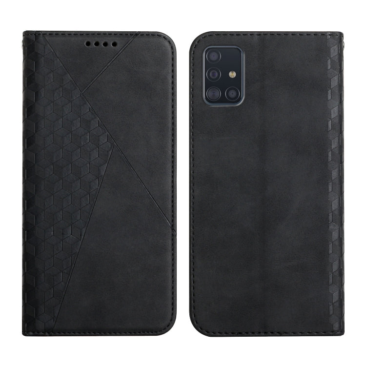 For Samsung Galaxy A71 5G Diamond Pattern Splicing Skin Feel Magnetic Horizontal Flip Leather Case with Card Slots & Holder & Wallet