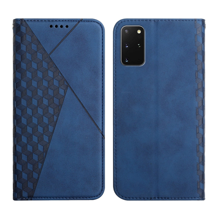 For Samsung Galaxy S20+ Diamond Pattern Splicing Skin Feel Magnetic Horizontal Flip Leather Case with Card Slots & Holder & Wallet