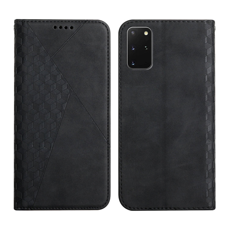 For Samsung Galaxy S20+ Diamond Pattern Splicing Skin Feel Magnetic Horizontal Flip Leather Case with Card Slots & Holder & Wallet
