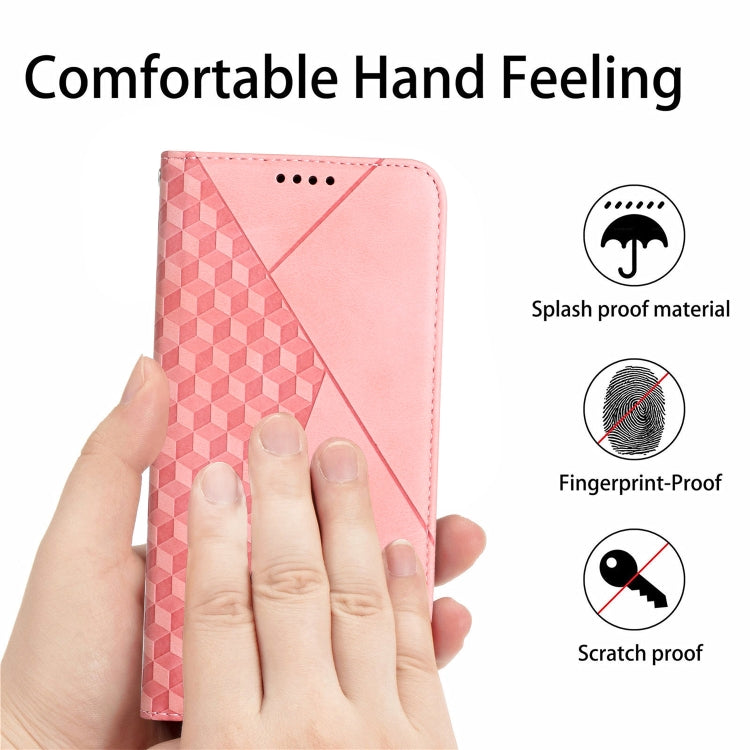 For Samsung Galaxy S21 FE Diamond Pattern Splicing Skin Feel Magnetic Horizontal Flip Leather Case with Card Slots & Holder & Wallet