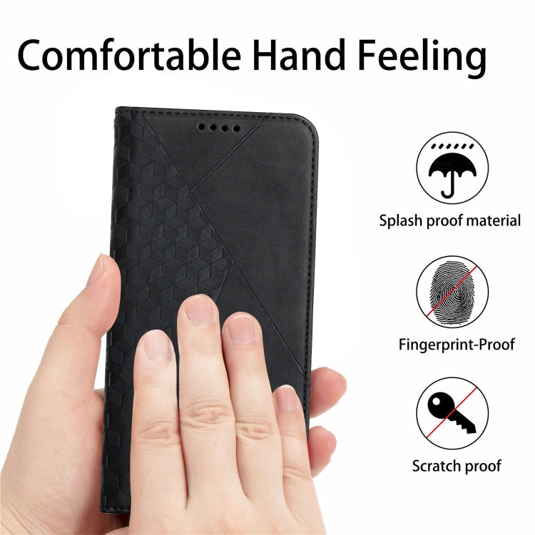 For Samsung Galaxy S21 Ultra 5G Diamond Pattern Splicing Skin Feel Magnetic Horizontal Flip Leather Case with Card Slots & Holder & Wallet