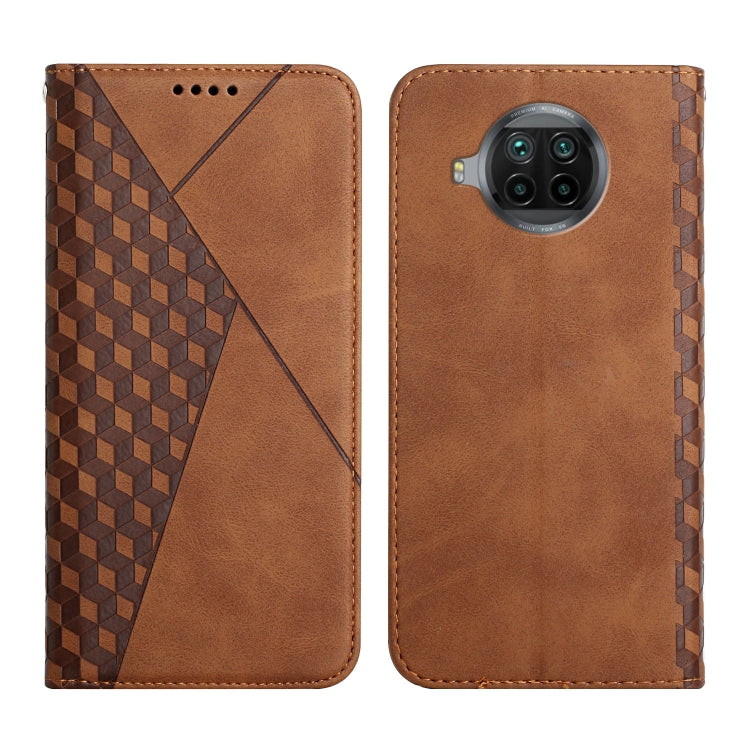 For Xiaomi Mi 10T Lite 5G Diamond Pattern Splicing Skin Feel Magnetic Horizontal Flip Leather Case with Card Slots & Holder & Wallet