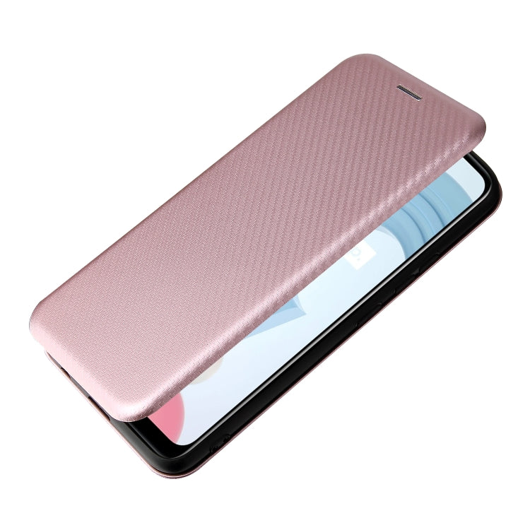For OPPO Realme C21Y Carbon Fiber Texture Horizontal Flip TPU + PC + PU Leather Case with Card Slot