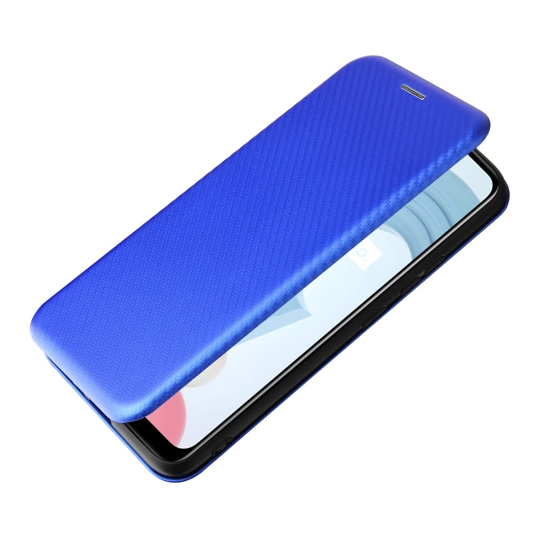 For OPPO Realme C21Y Carbon Fiber Texture Horizontal Flip TPU + PC + PU Leather Case with Card Slot