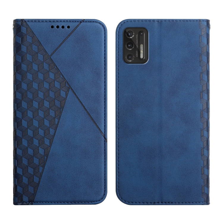 For Motorola Moto G Stylus 2021 Diamond Pattern Splicing Skin Feel Magnetic Horizontal Flip Leather Case with Card Slots & Holder & Wallet