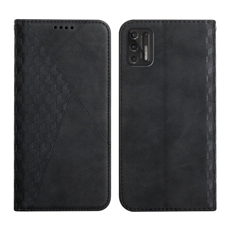 For Motorola Moto G Stylus 2021 Diamond Pattern Splicing Skin Feel Magnetic Horizontal Flip Leather Case with Card Slots & Holder & Wallet
