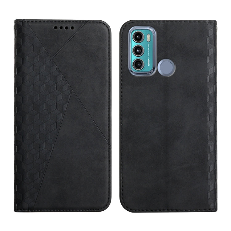 For Motorola Moto G60 /G40 Diamond Pattern Splicing Skin Feel Magnetic Horizontal Flip Leather Case with Card Slots & Holder & Wallet