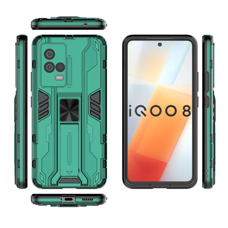 For vivo iQOO 8 Supersonic PC + TPU Shock-proof Protective Case with Holder