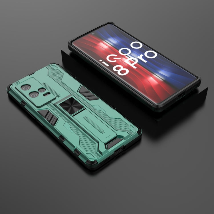 For vivo iQOO 8 Pro Supersonic PC + TPU Shock-proof Protective Case with Holder