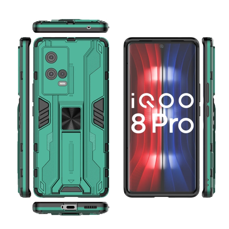 For vivo iQOO 8 Pro Supersonic PC + TPU Shock-proof Protective Case with Holder