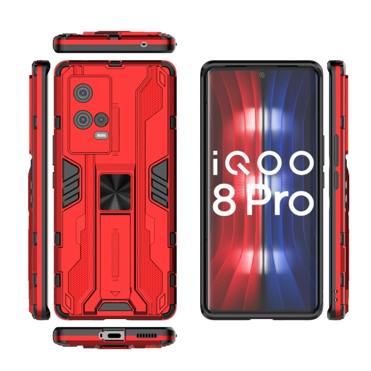 For vivo iQOO 8 Pro Supersonic PC + TPU Shock-proof Protective Case with Holder