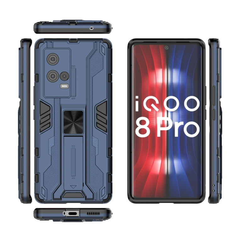 For vivo iQOO 8 Pro Supersonic PC + TPU Shock-proof Protective Case with Holder