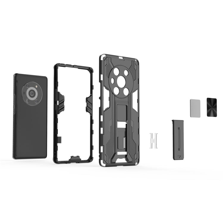 For Honor Magic3 Leather Version Supersonic PC + TPU Shock-proof Protective Case with Holder