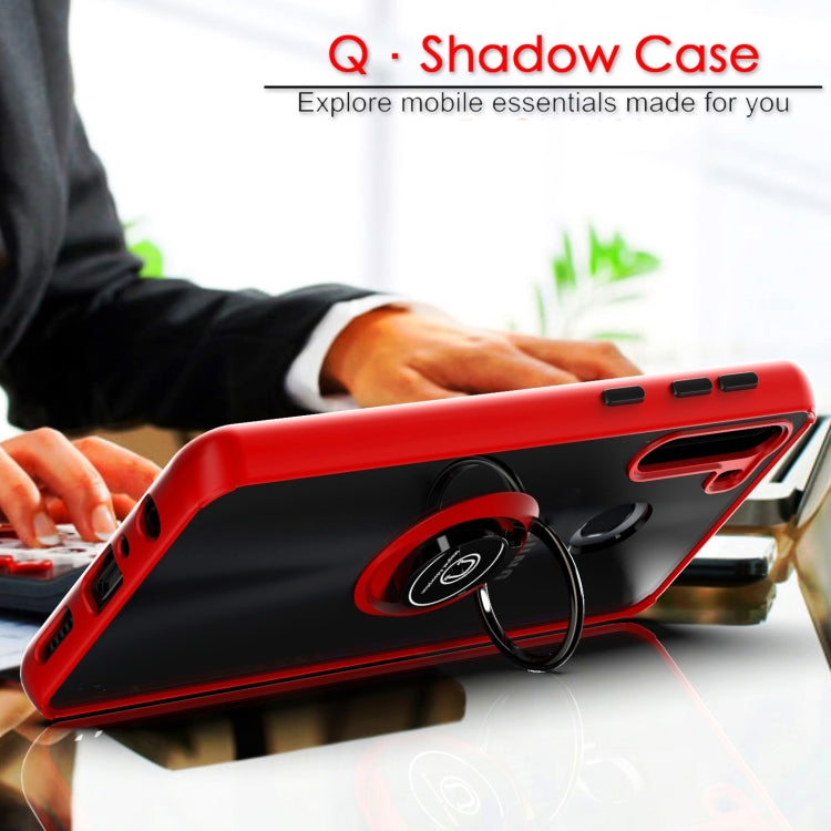 For Samsung Galaxy A21 Q Shadow 1 Series TPU + PC Protective Case with 360 Degrees Rotate Ring Holder